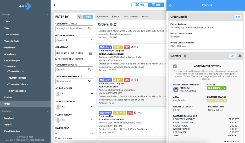 Landknock Delivery App Demo